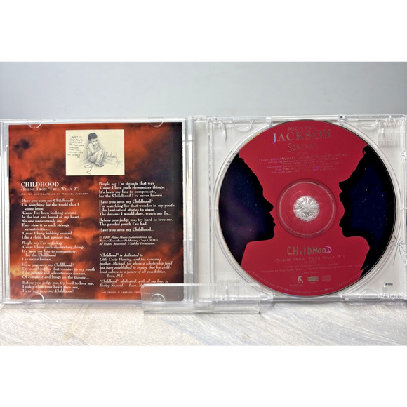 Michael Jackson Janet Jackson Scream Childhood CD Single 1995 Epic - Picture 3 of 5